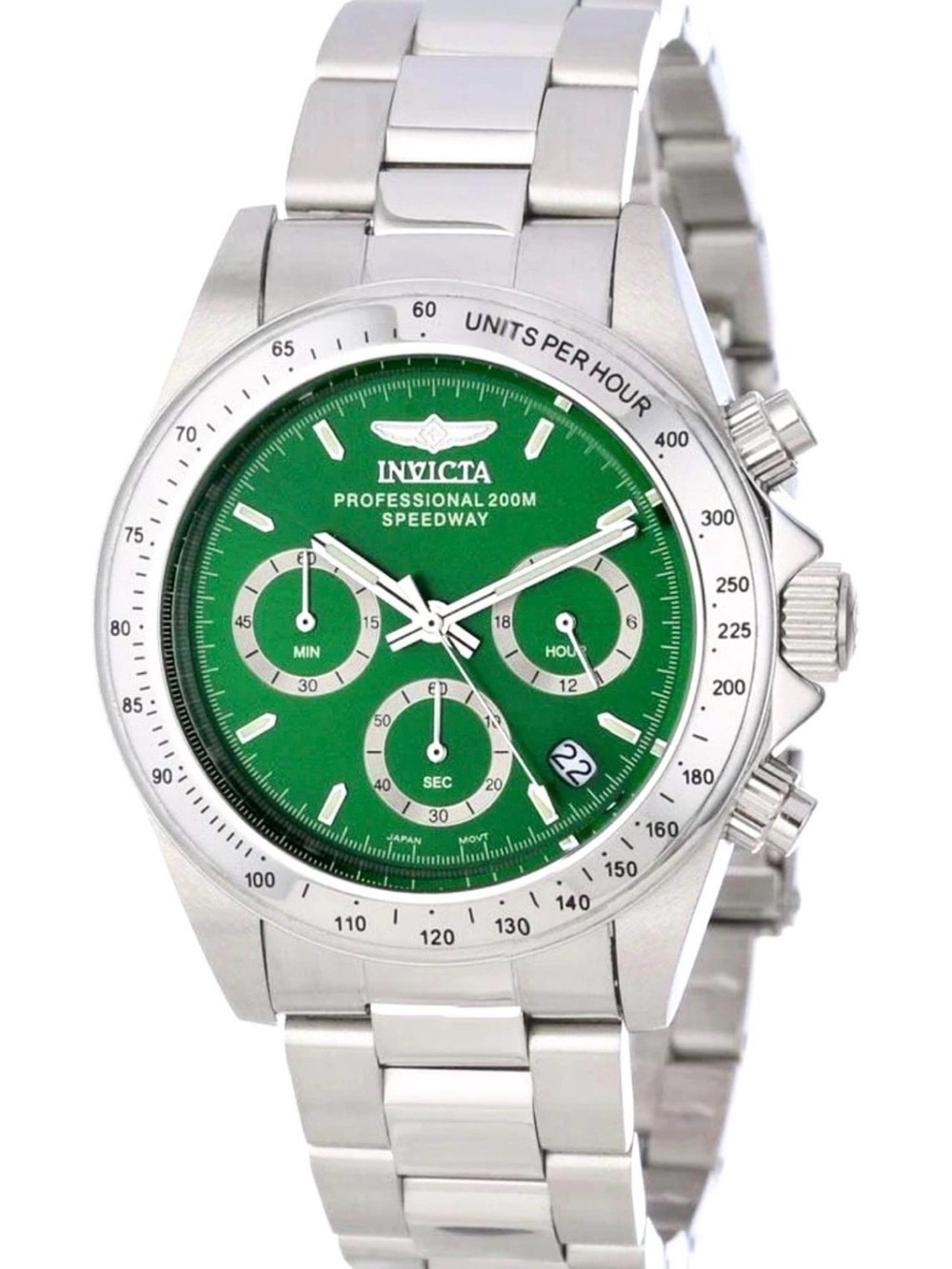 Invicta 14384 Speedway Men's Green Dial Chronograph Watch 40mm